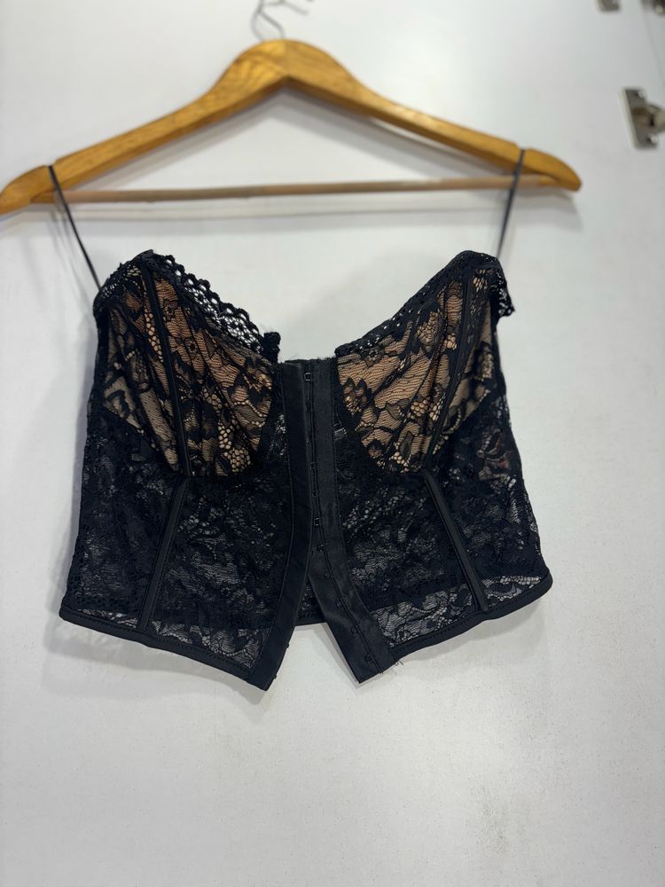 Black Netted Corset