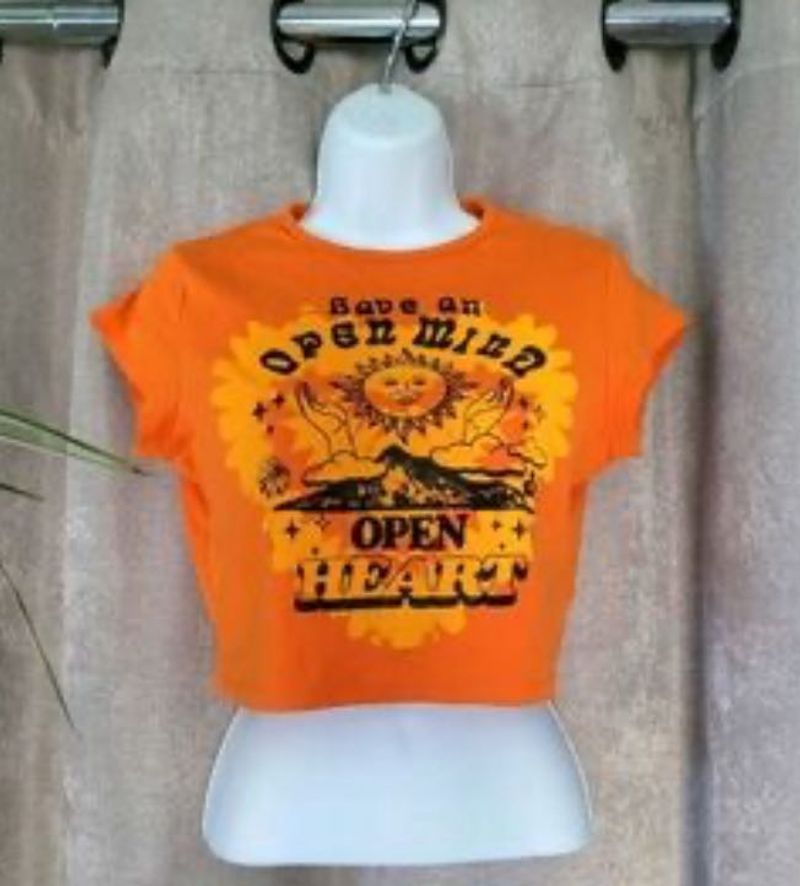 Orange Cropped Top H&amp;M