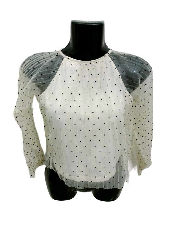 🌸 Zara Brand Polka Dot Net Crop Top🌸
