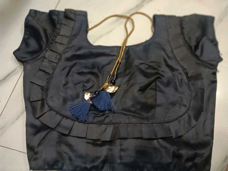 Elegant Dark Blue Blouse