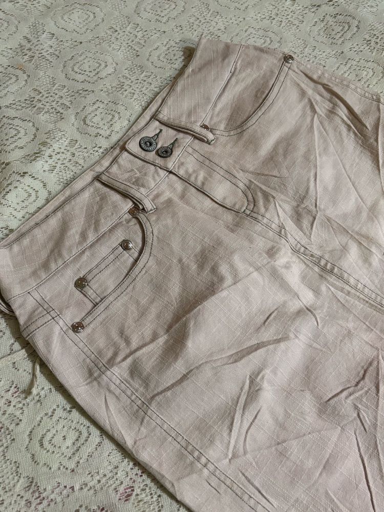 Lightweight Beige Casual Pants