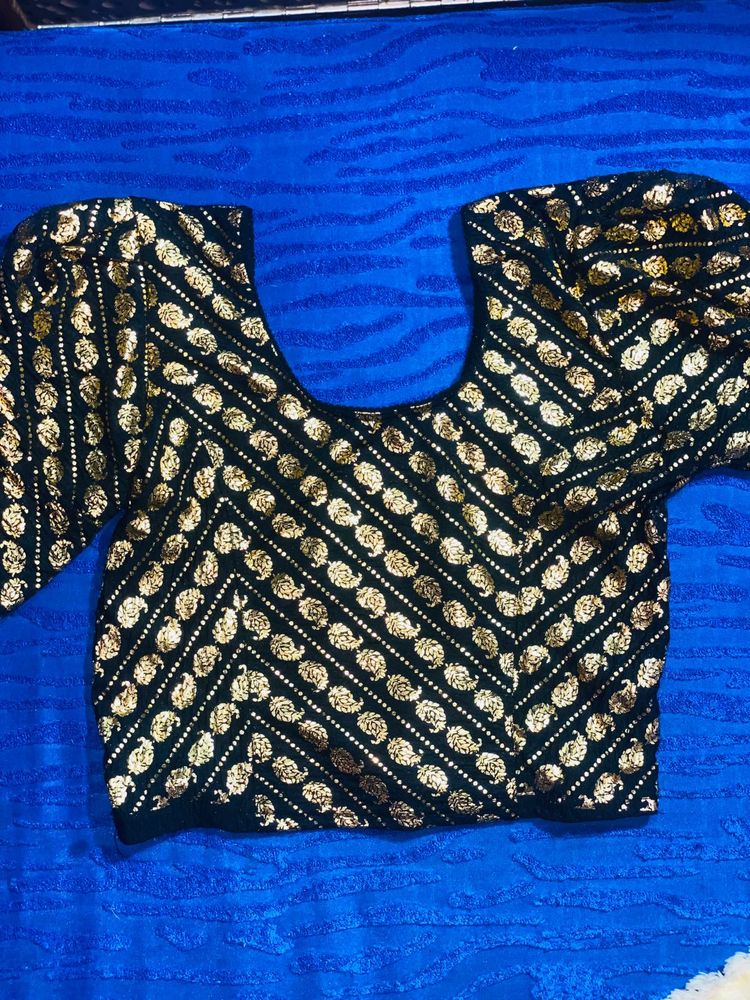 Elegant Black &amp; Gold Blouse