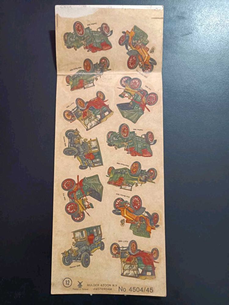 Vintage Car Sticker Sheet