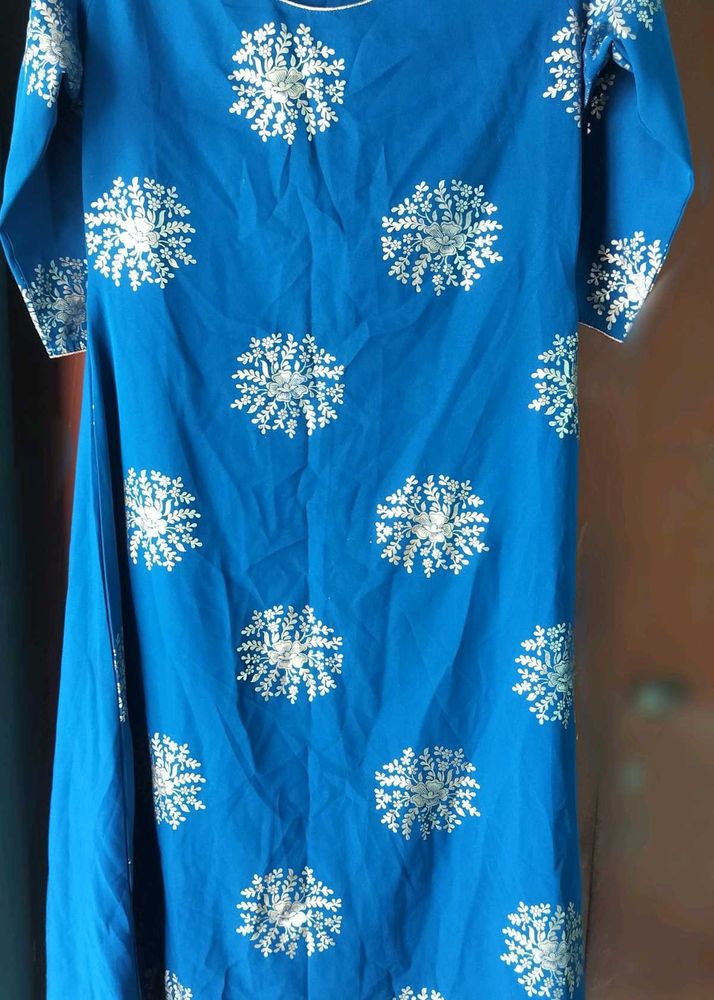 Elegant Blue Kurta Pant Set