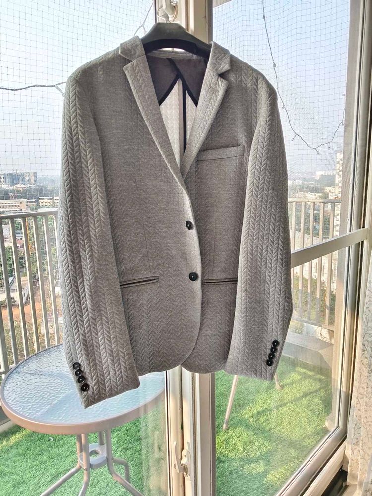 Splash!! Men's Grey Herringbone casual Blazer