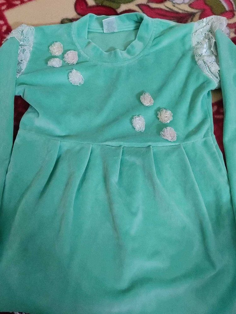 girls velvet frock