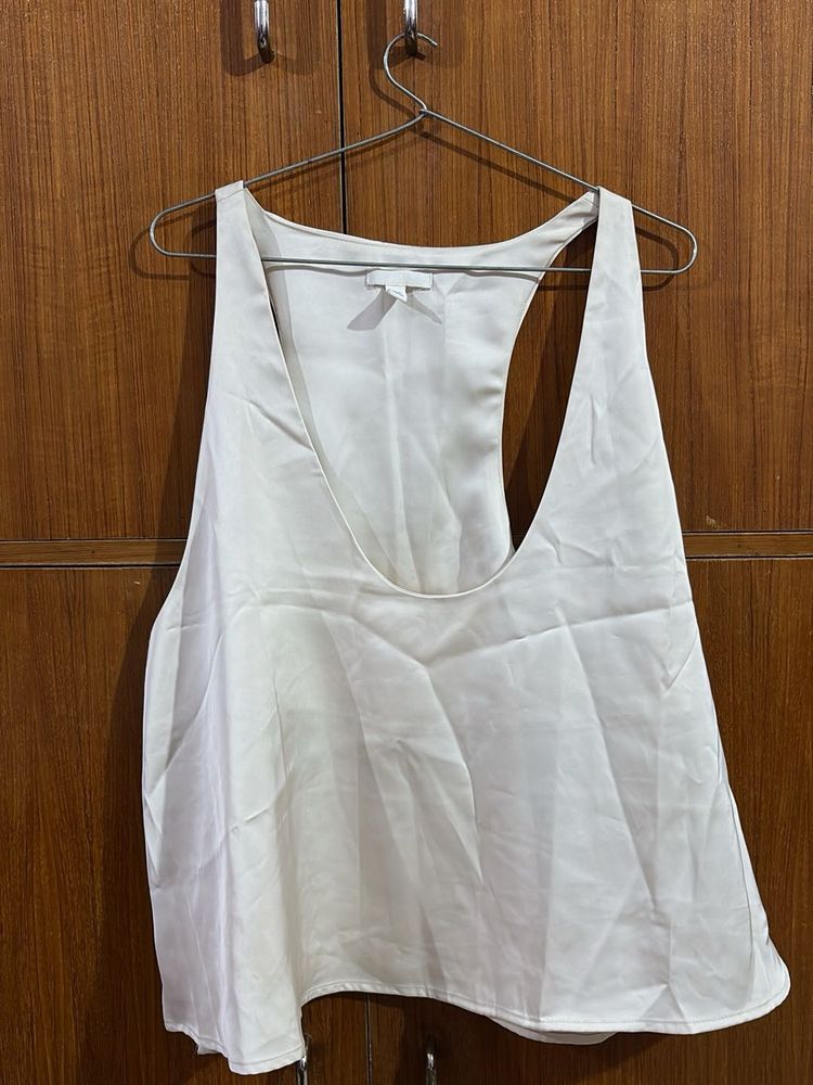 White Racerback Tank Top