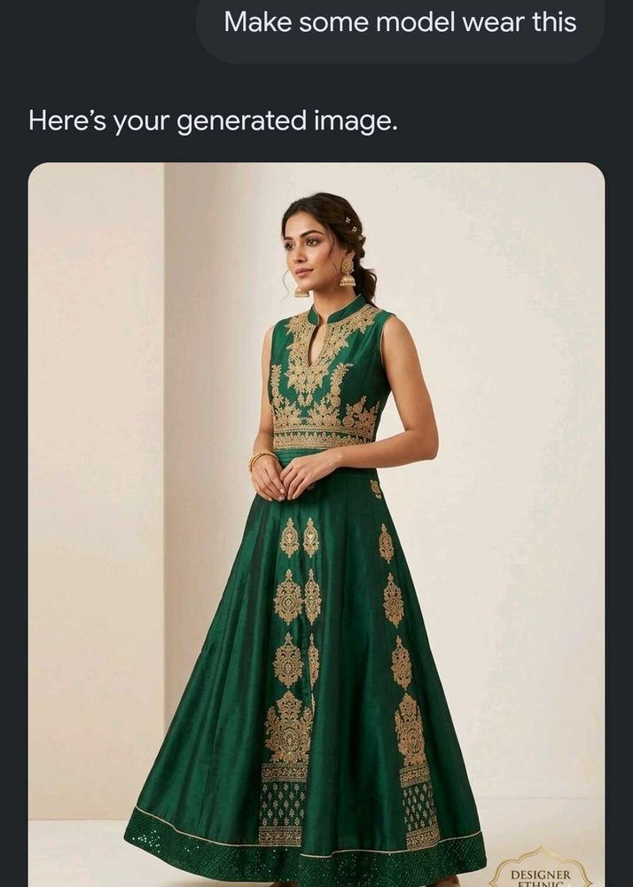 Elegant Green Ethnic Gown