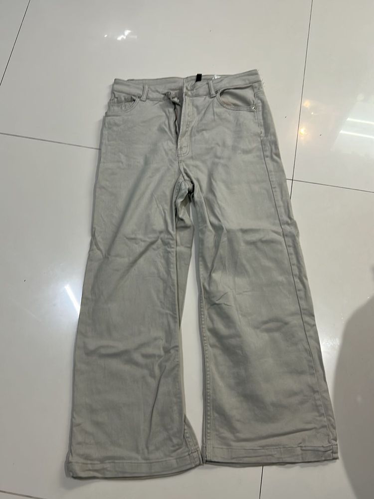 Light Grey Wide Leg Pants