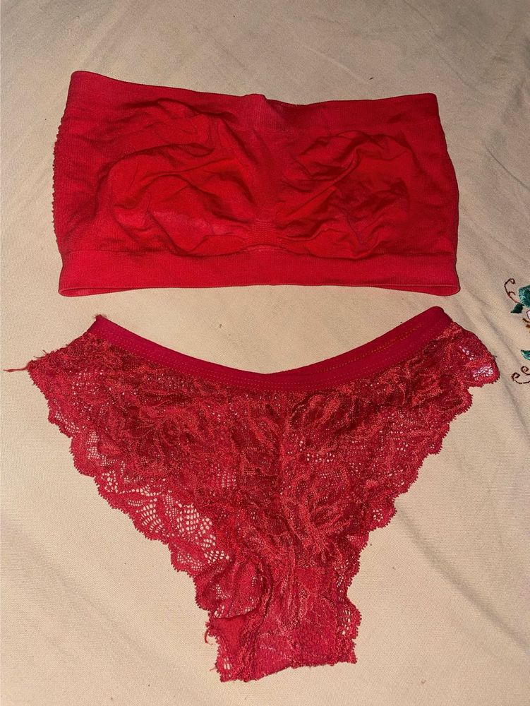 Red Lace Lingerie Set