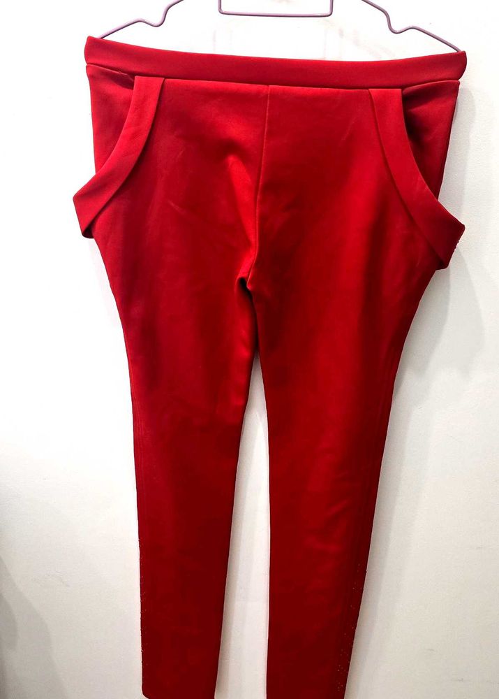 Red Pocket Pants