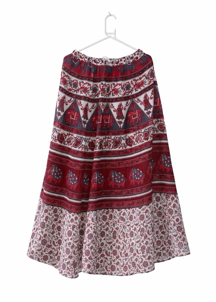 Bohemian Print Maxi Skirt