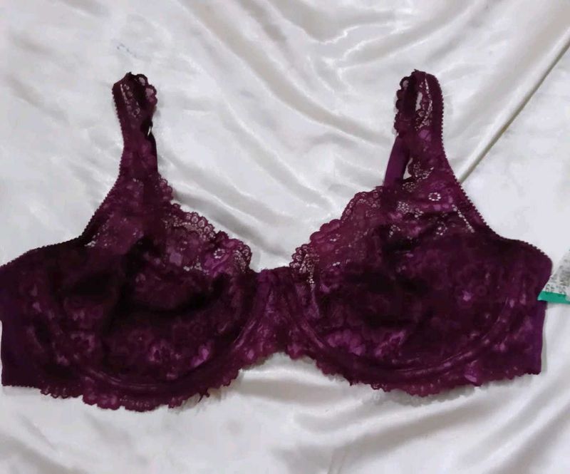 Purple Lace Bra