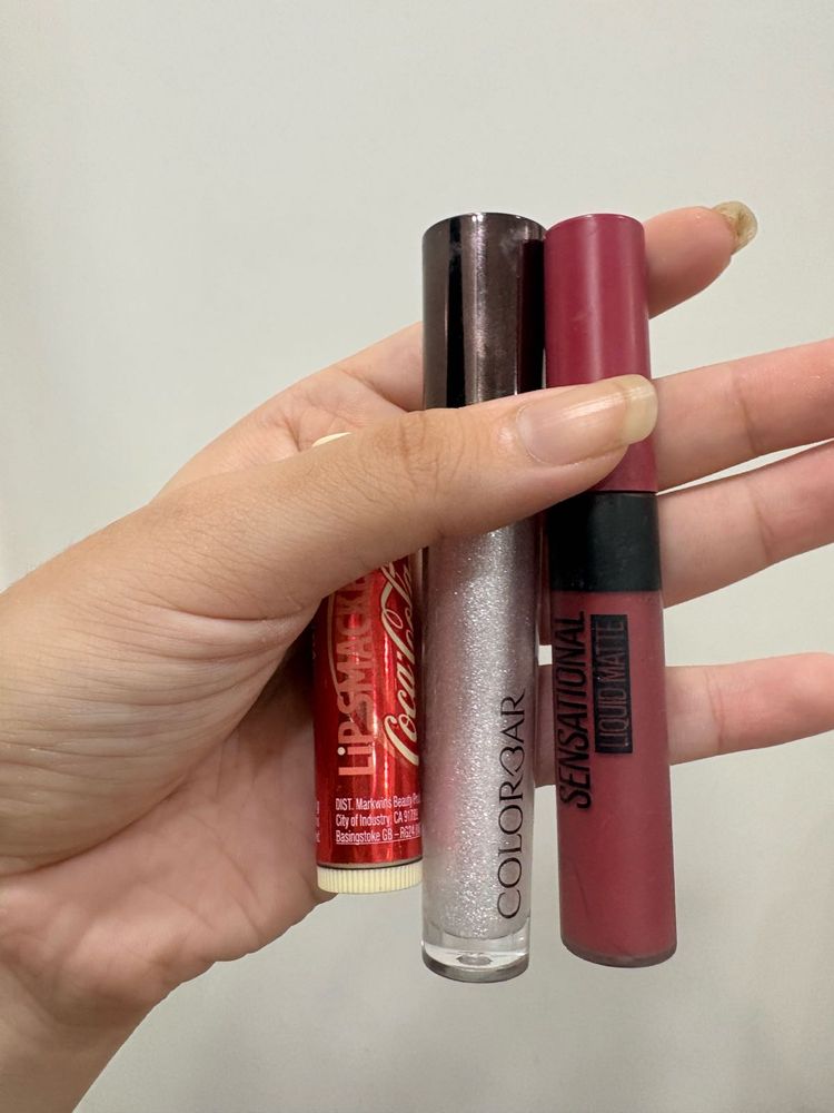 Lip Balm, Liquid Lipstick and Lipgloss Combo