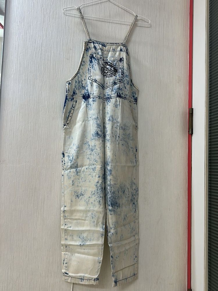 Acid Wash Denim Overalls