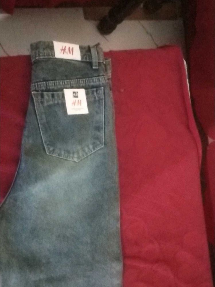 Classic Wash Denim Jeans.