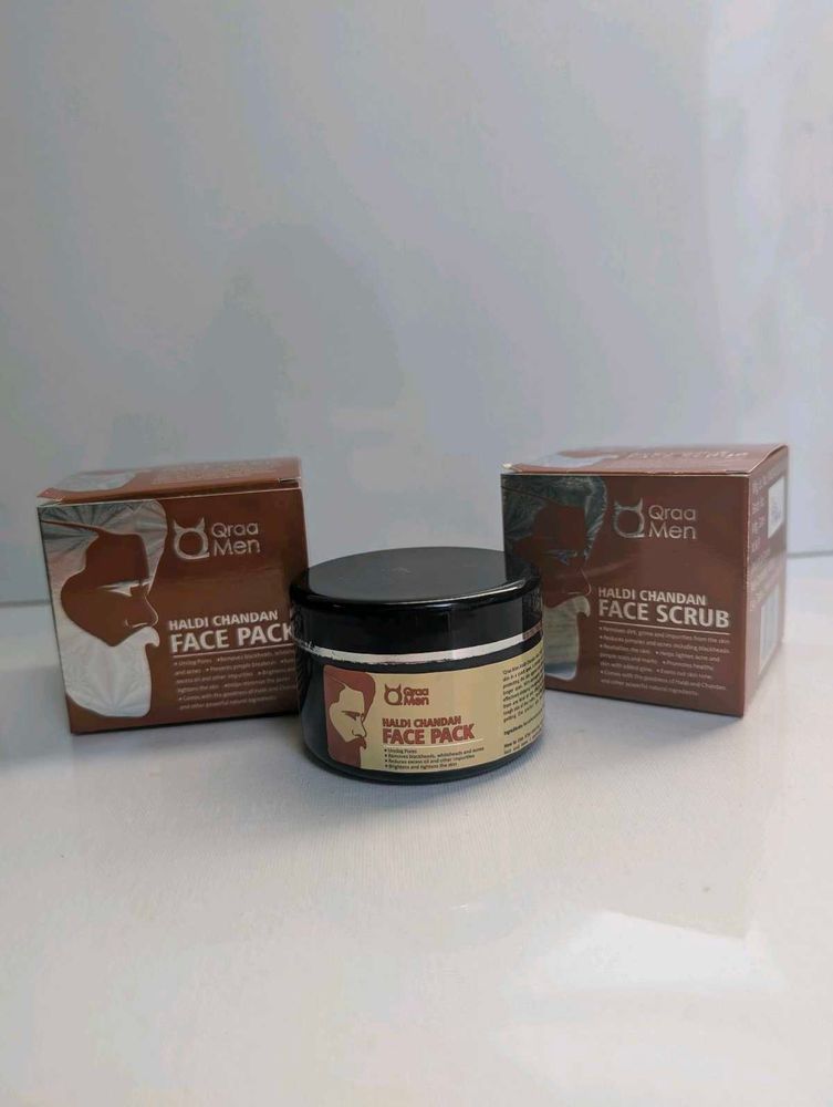Qraa Men Face Pack Scrub Combo
