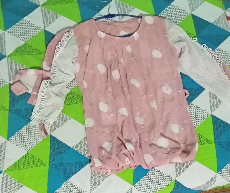 Pretty Pink Embroidered Top
