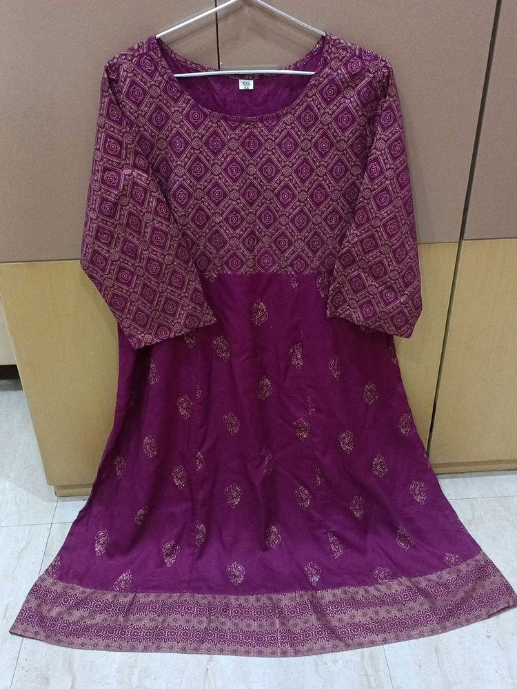 Price Dropped 😍 Beautiful Purple Anarkali Kurta