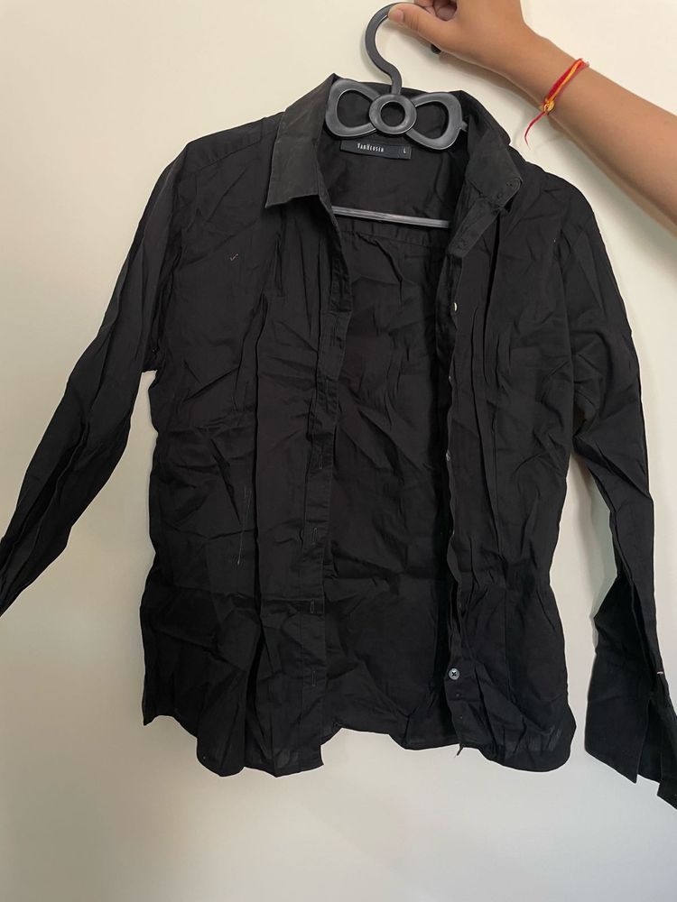 Chic Black Button-Up Shirt