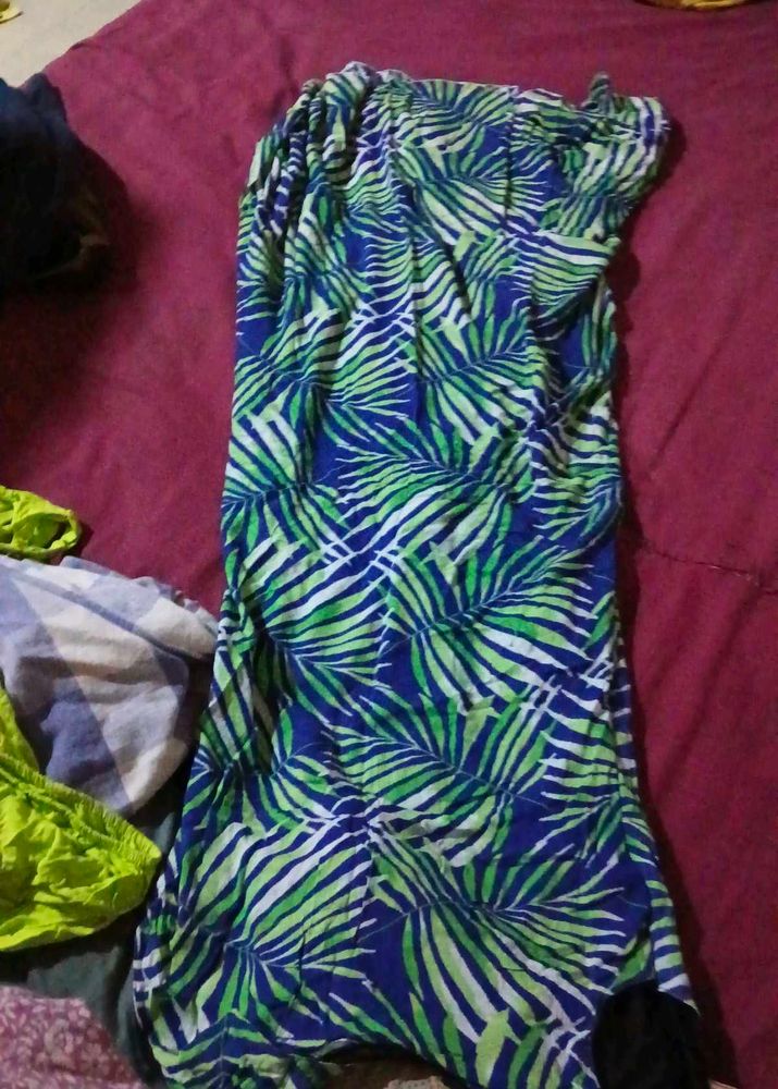 Tropical Print Maxi Dress