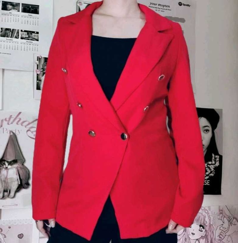 Chic Red Blazer