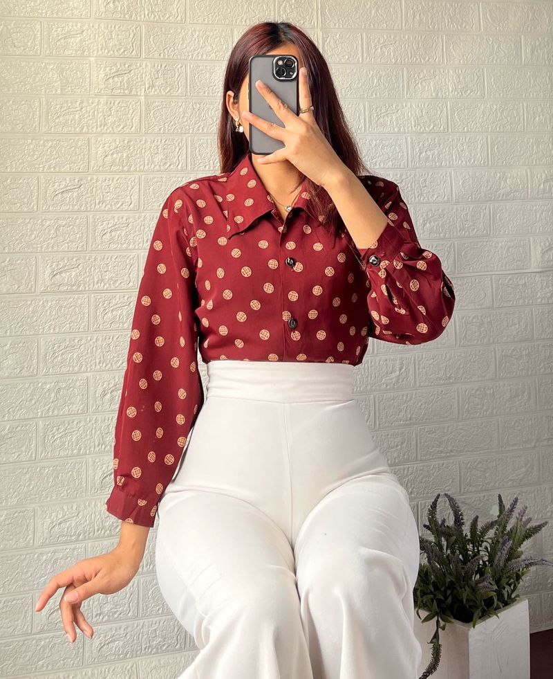 Printed Collar Shirt