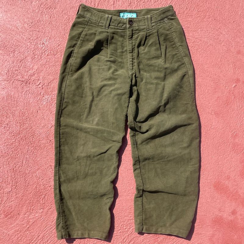 Vintage Made In Italy 🇮🇹 Olive Pleated Pants