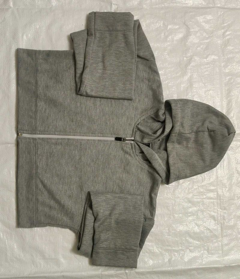 Gray Zip-Up Hoodie - Casual Comfort