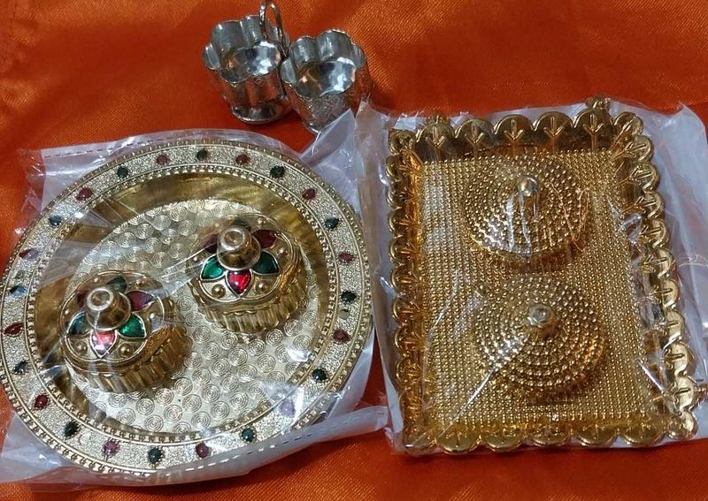 Decorative Pooja Thali Set
