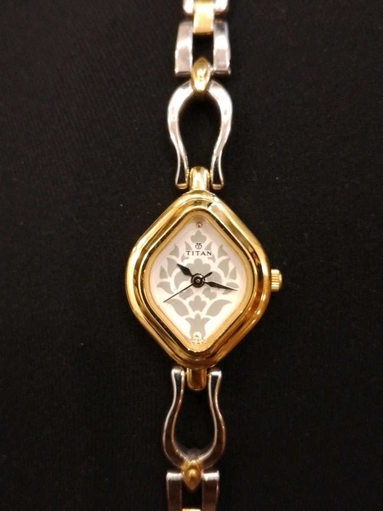 Titan Women's Watch - Elegant Two-Tone Design