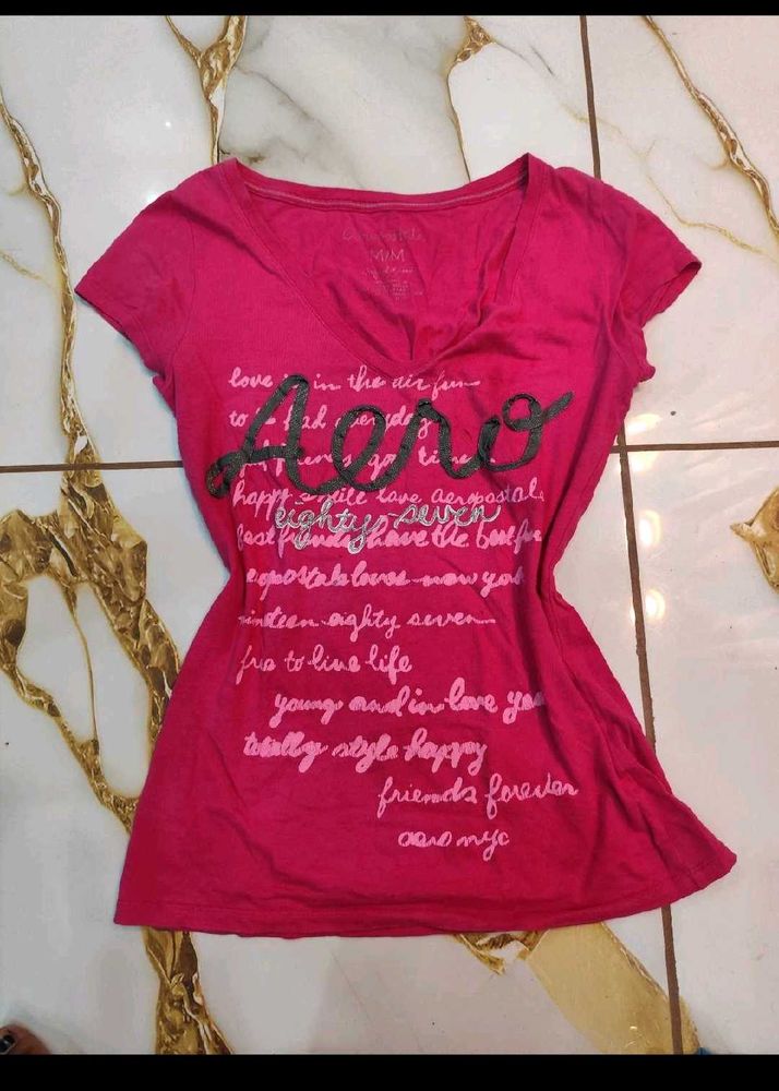 Aeropostale Pink Graphic T-Shirt