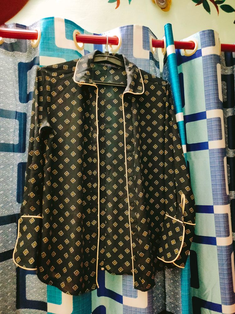 Black Unused Printed Shirt