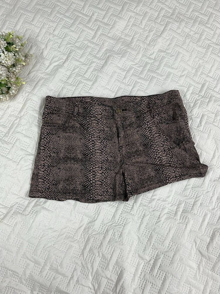 Snake Print Shorts