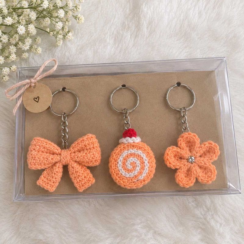Handmade Crochet Keychain Set