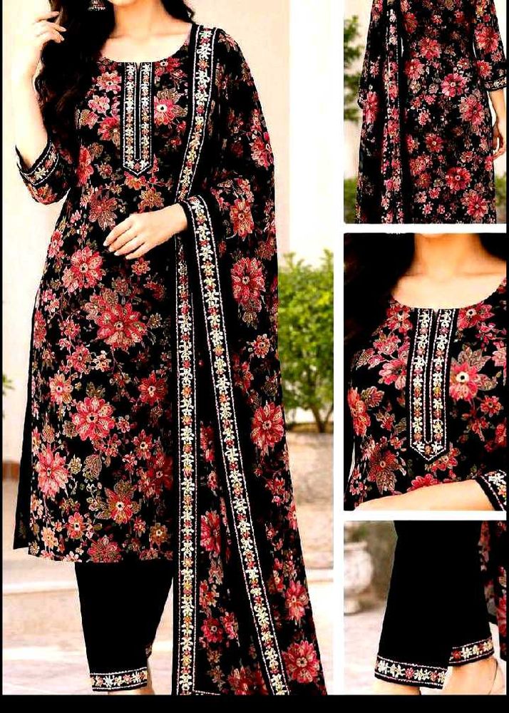 Beautiful Floral Print Kurta Set