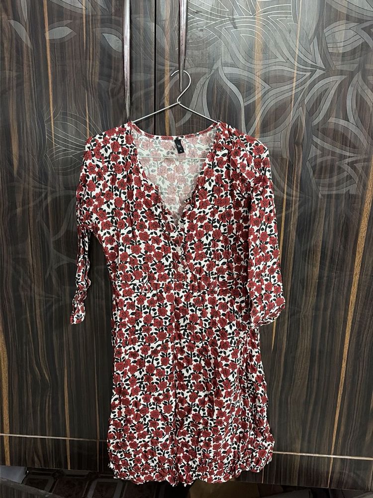 Chic Floral Print Midi Dress