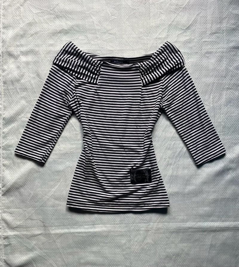 Striped Off-Shoulder Top