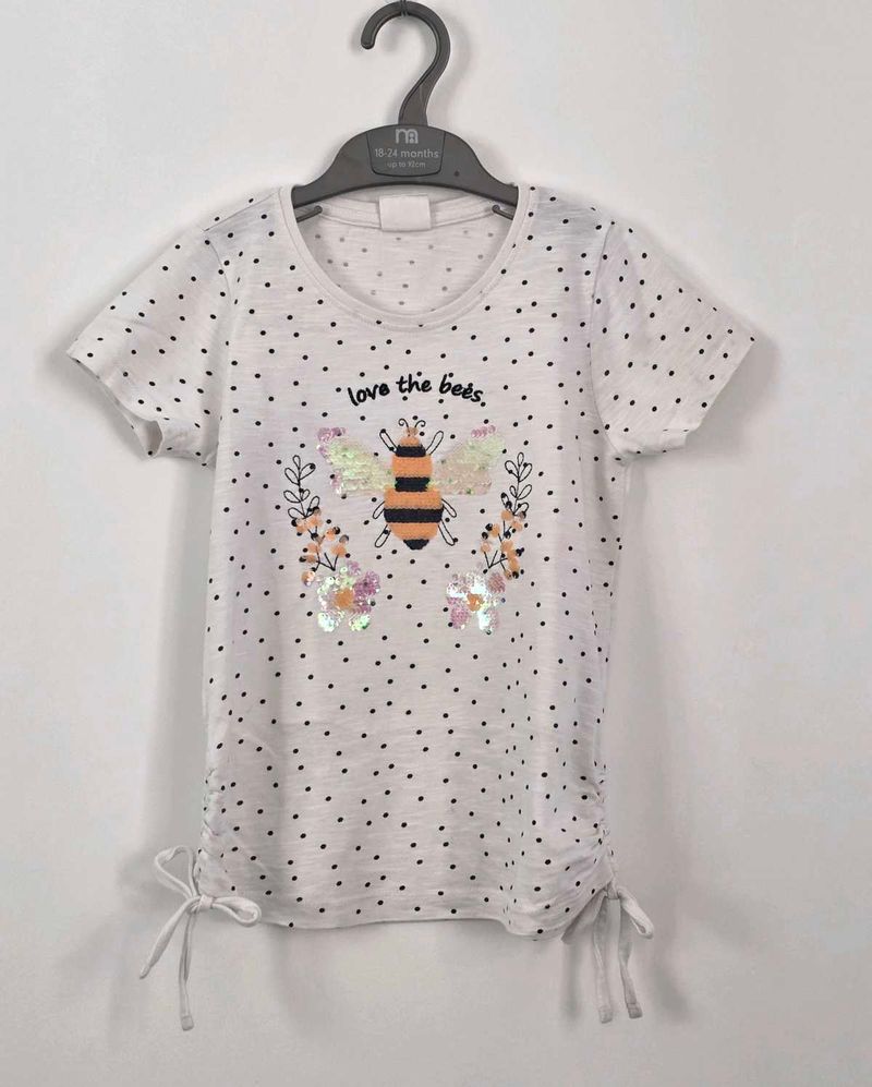 Cute Bee T-Shirt for Girls(4-6 yrs)