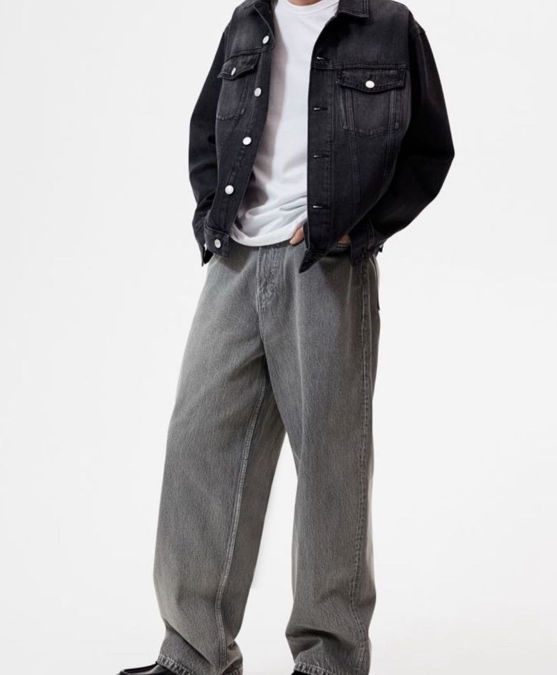 H&amp;M Grey Baggy Denim