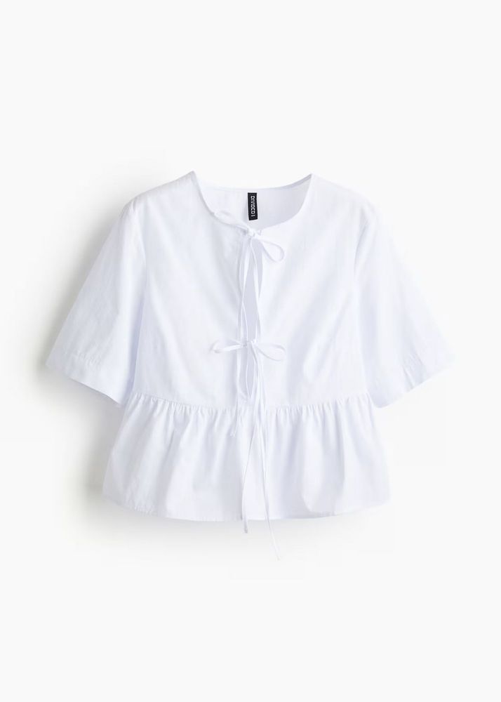 front poplin blouse