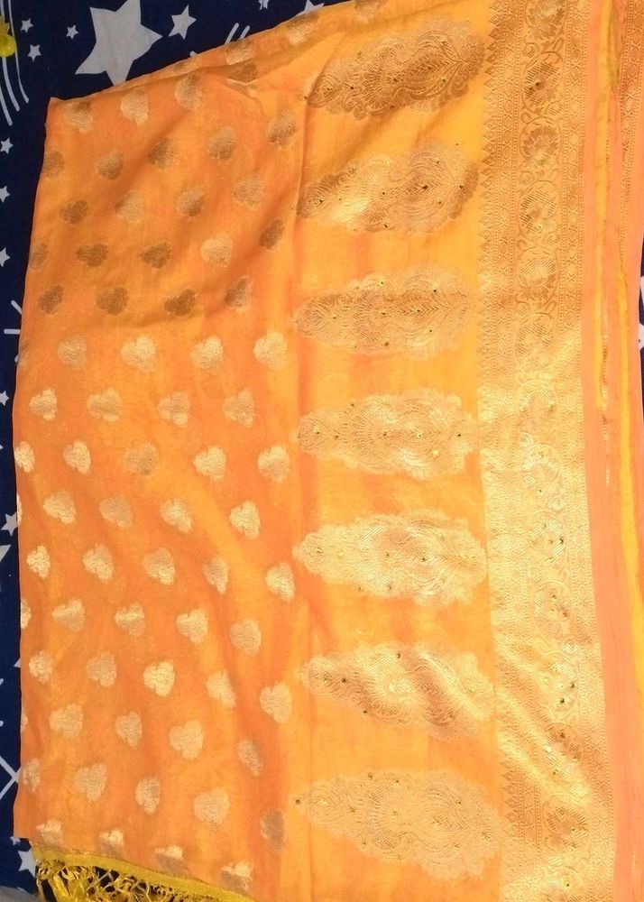 Beautiful Orange Saree