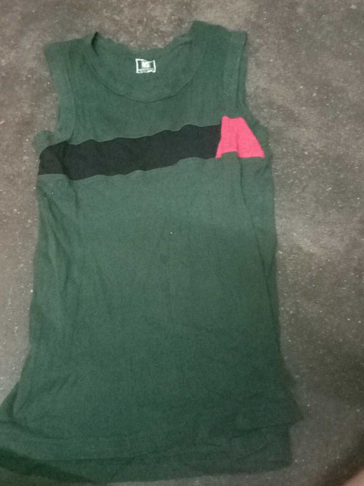 Green Sleeveless Tank Top