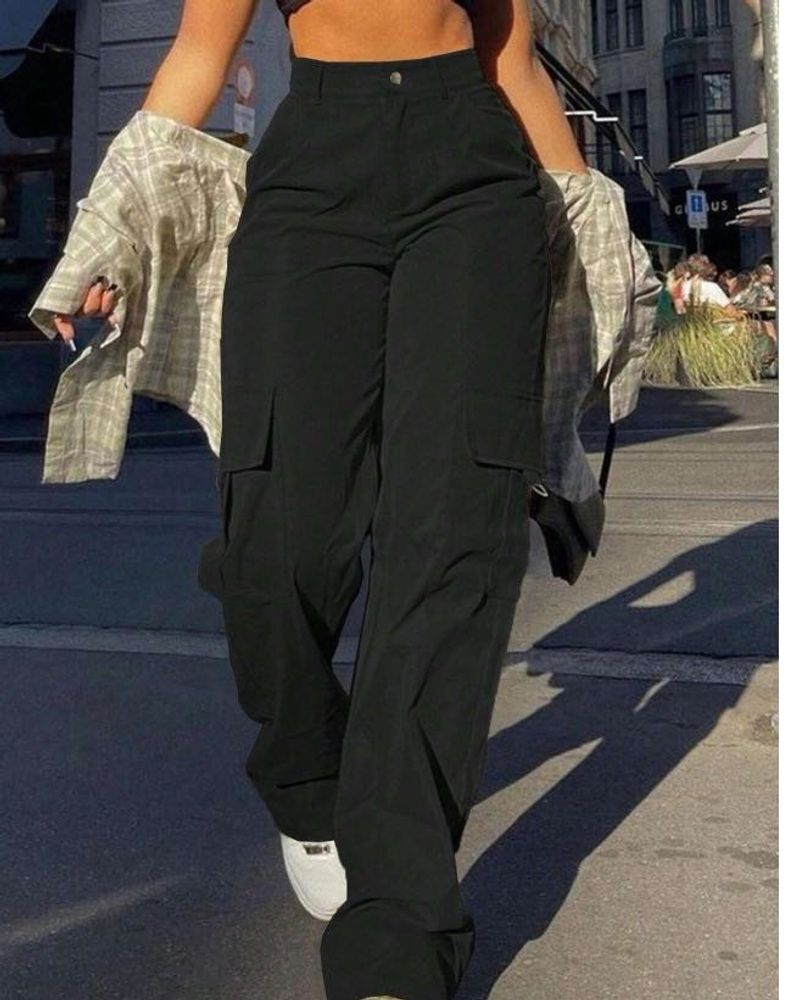 Black Cargo Pants - Street Style