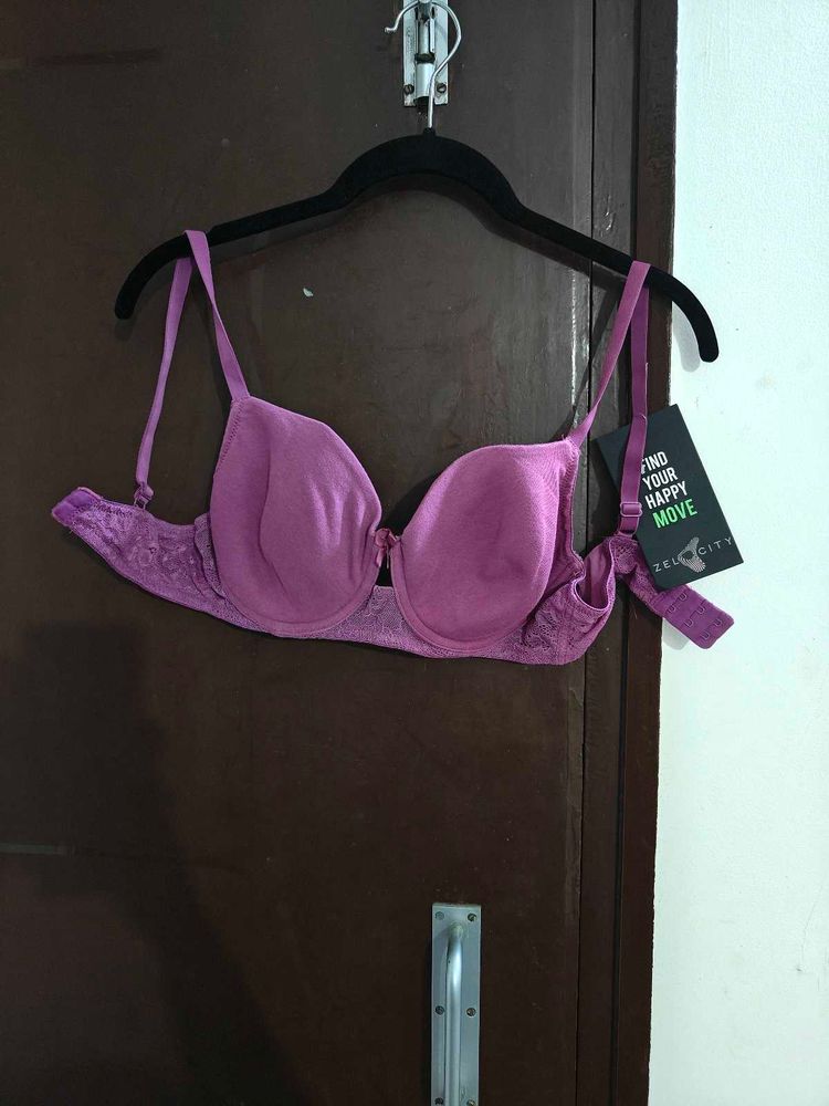 freebie Purple Lace Trim Bra