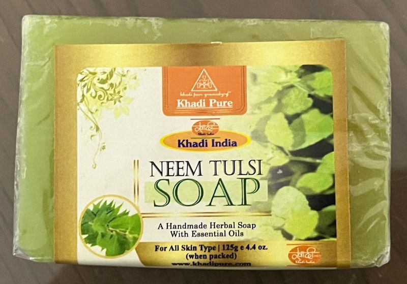 Khadi India Neem Tulsi Handmade Soap Pack of 3