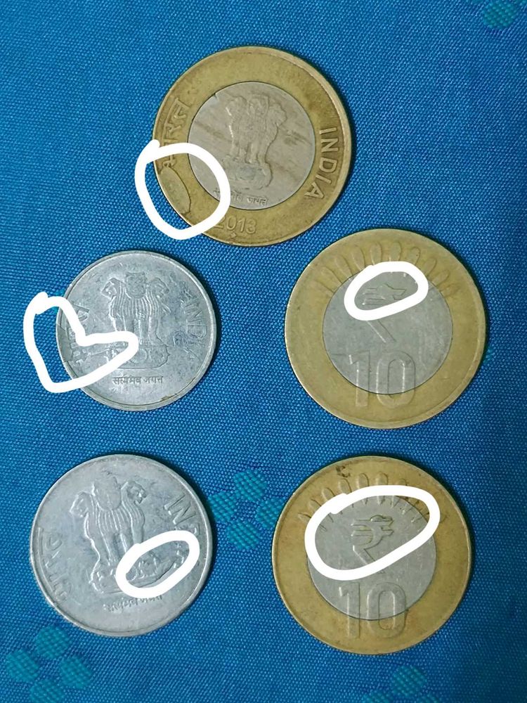Extra Metal Error Coins 5 Piece