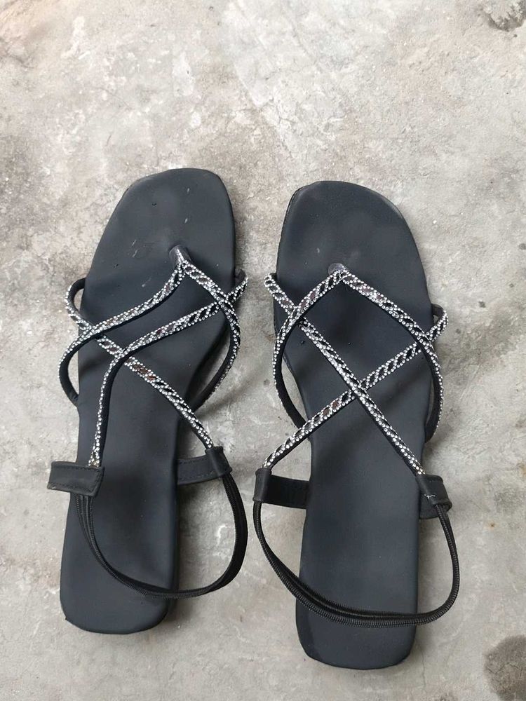Stylish Embellished Flat Sandals