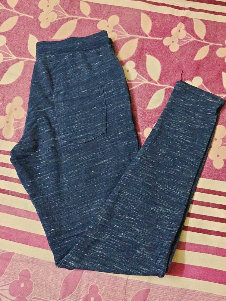 Comfortable Blue Marled Joggers