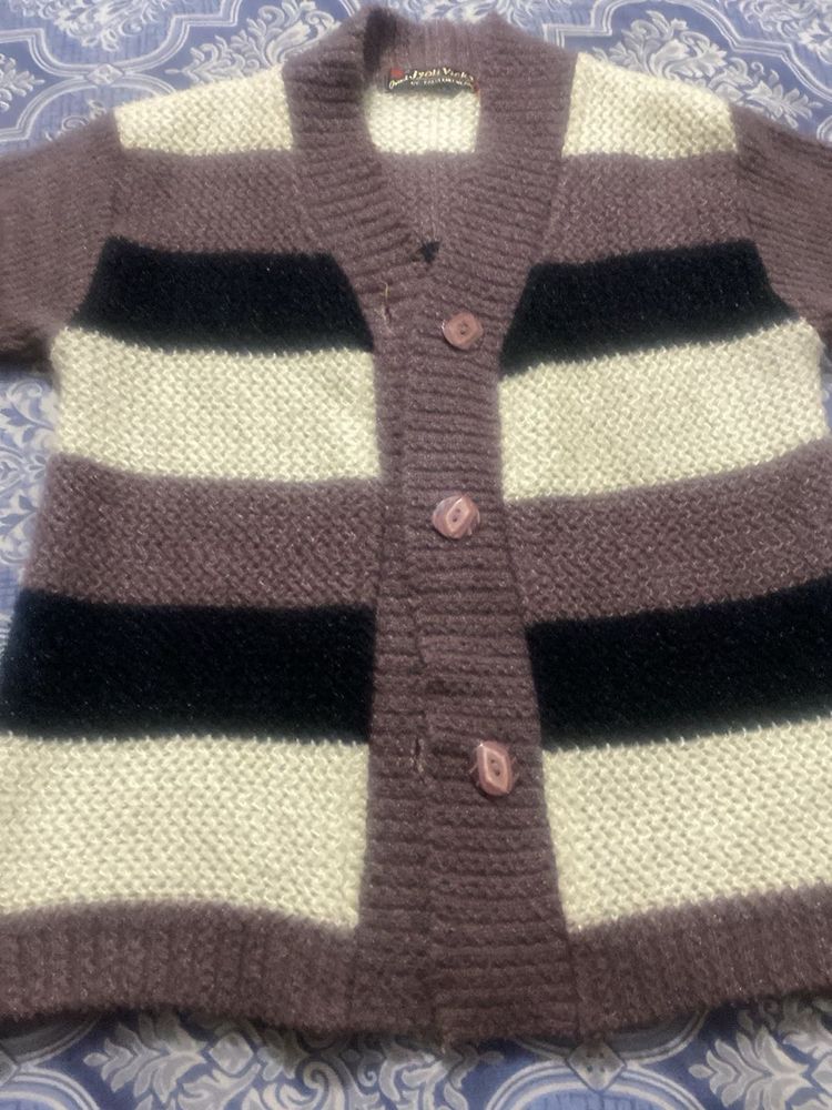 Striped Knit Cardigan